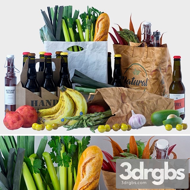 Grocery Bags 3 3dsmax Download - thumbnail 1