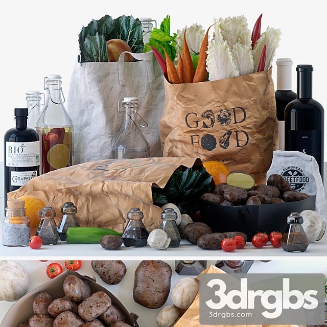 Grocery bags 3dsmax Download - thumbnail 1