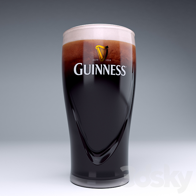 Guinness_beer_glass 3DSMax File - thumbnail 1