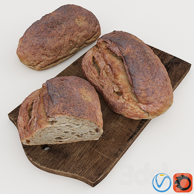 HD Realistic Farmer Buckwheat Bread 3ds Max - thumbnail 1