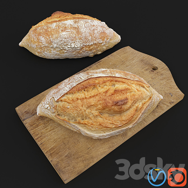 HD Realistic Farmer French Bread 3ds Max - thumbnail 1