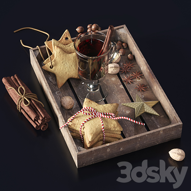 Hot Drinks for New Year’s 3DS Max Model - thumbnail 2