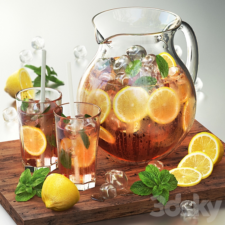 Iced tea with lemon 3DS Max - thumbnail 1