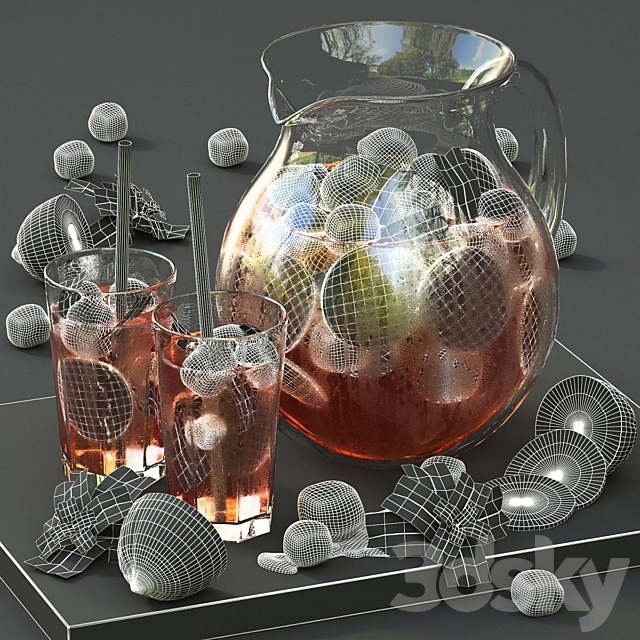 Iced tea with lemon 3DSMax File - thumbnail 3