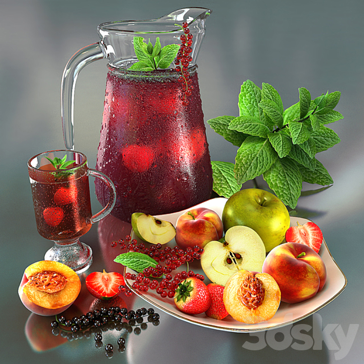 juice fruits 3DS Max - thumbnail 1