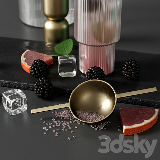 kitchen decor set 07 3DSMax File - thumbnail 4