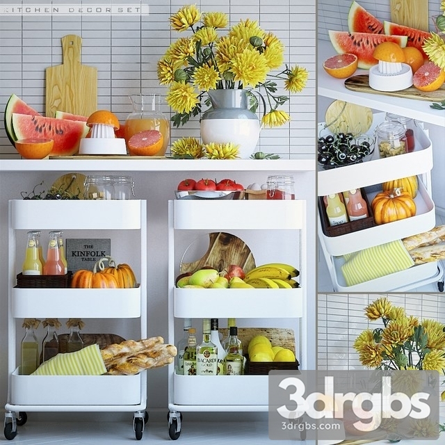 Kitchen Decor Set 3 3dsmax Download - thumbnail 1