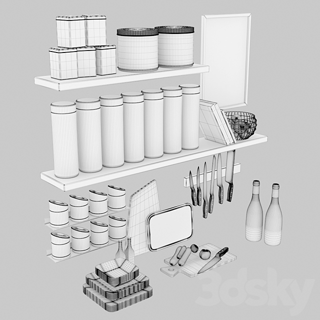 Kitchen Decoration Set 3DSMax File - thumbnail 3