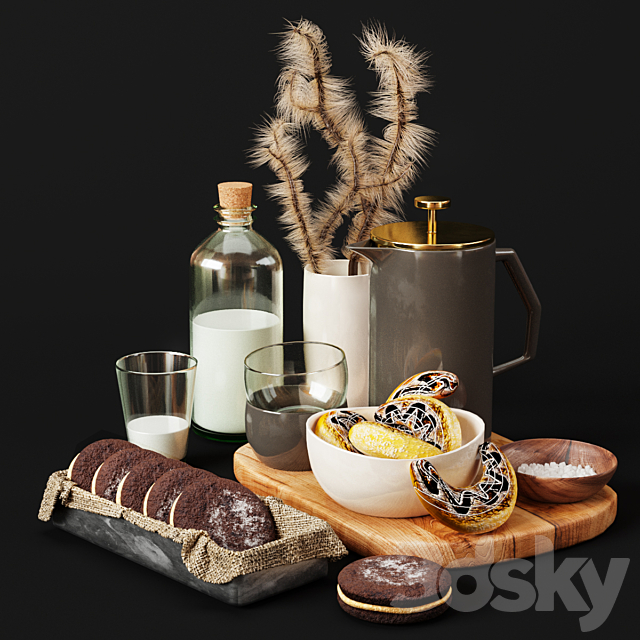 Kitchen Decorative set 028 3DSMax File - thumbnail 1