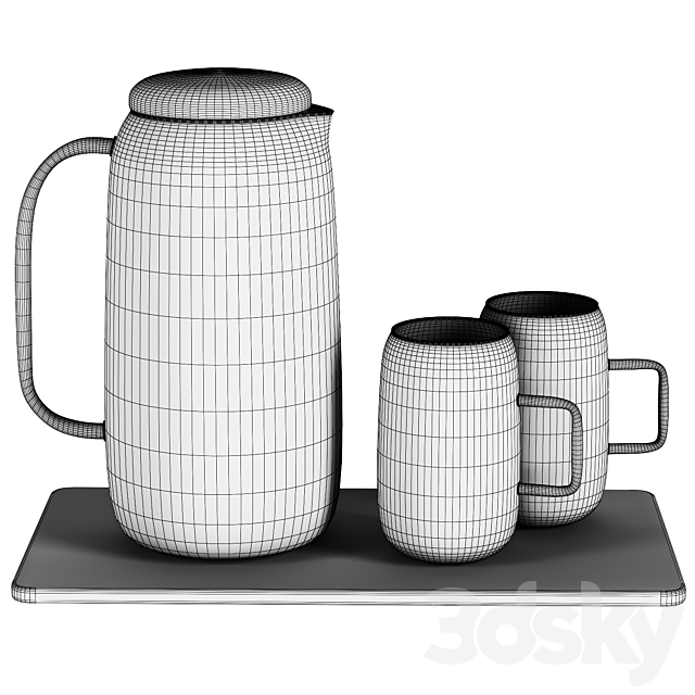 Kitchen decorative set 3DS Max Model - thumbnail 2