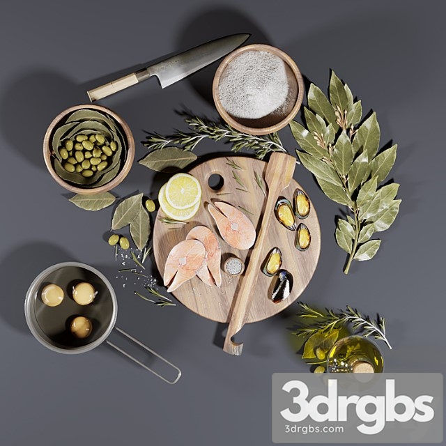 Kitchen Set 01 2 3dsmax Download - thumbnail 1