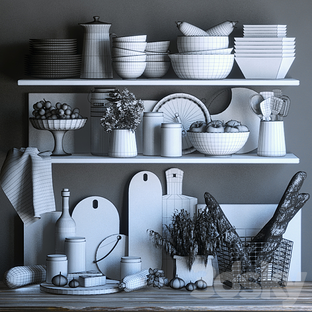 Kitchen set 3DSMax File - thumbnail 3