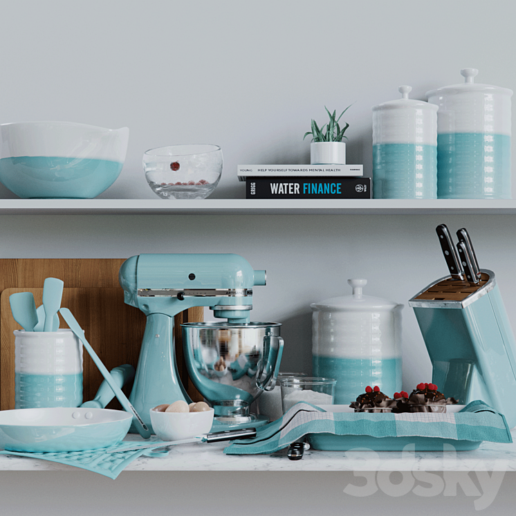 Kitchen set  Crate & barrel 3DS Max - thumbnail 1