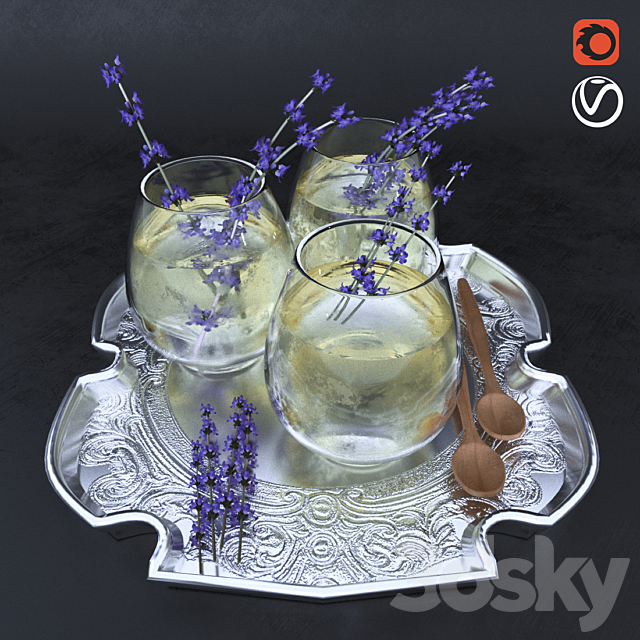 Lavender cocktail 3ds Max - thumbnail 1