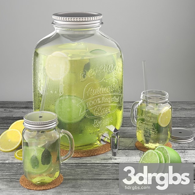 Lemonade lime-lemon 3dsmax Download - thumbnail 1