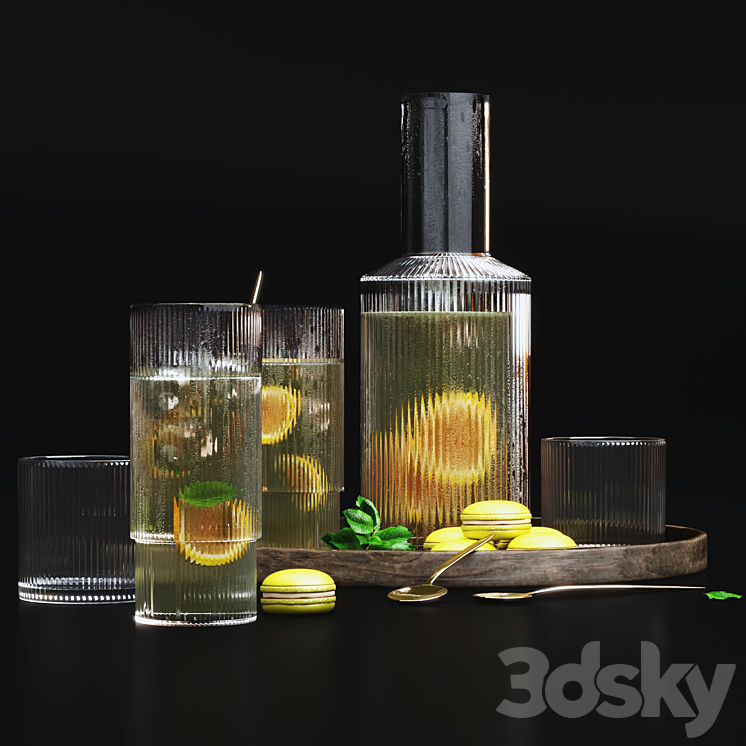 Lemonade Set 3DS Max Model - thumbnail 1