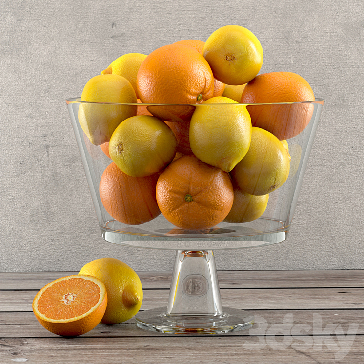 lemons and oranges 3DS Max - thumbnail 1