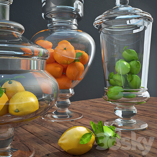 Lemons. limes. tangerines 3DSMax File - thumbnail 2