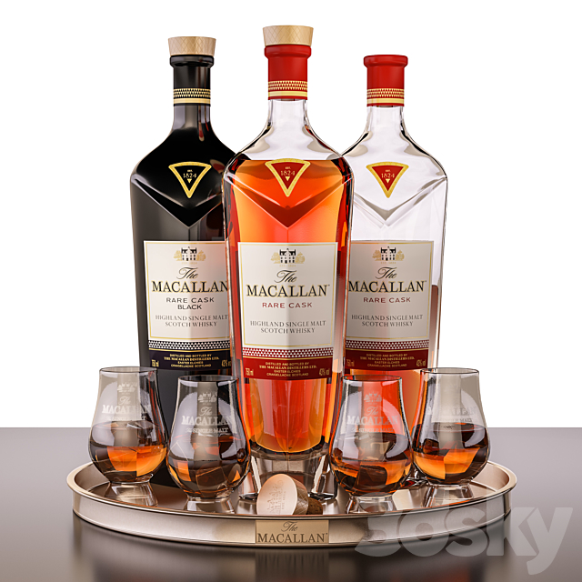 Macallan rare cask 3ds Max - thumbnail 1