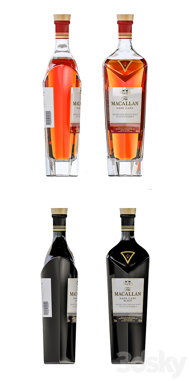 Macallan rare cask 3ds Max - thumbnail 2