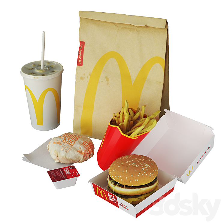 McDonalds Meal 3DS Max - thumbnail 2