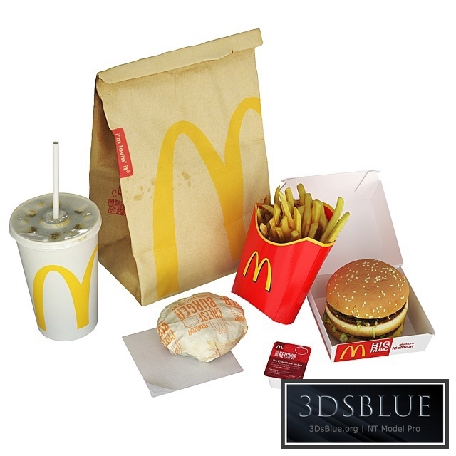 McDonalds Meal 3DS Max - thumbnail 3