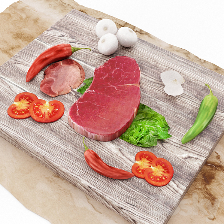 Meat steak 3DS Max - thumbnail 1