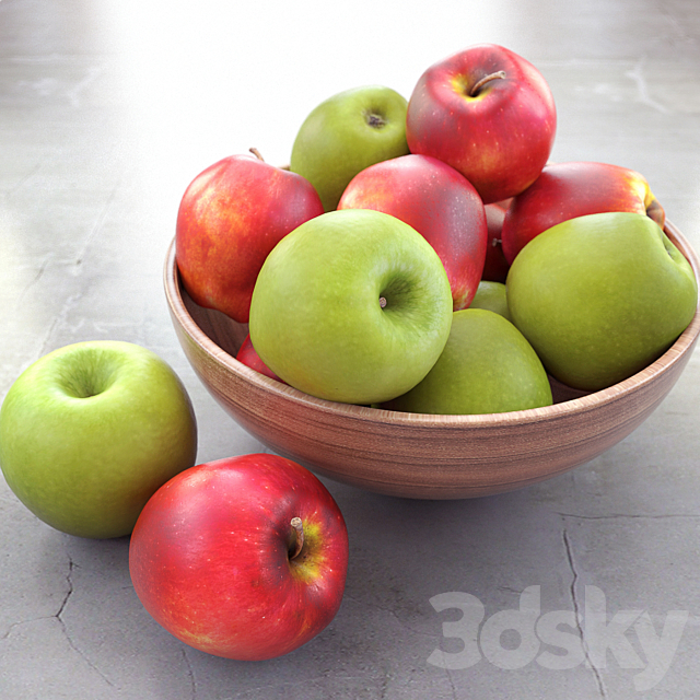 mixed apples 3DSMax File - thumbnail 1