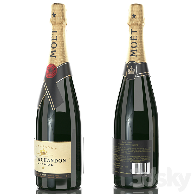 Moët & Chandon Champagne Impérial Brut All Sizes 3DS Max - thumbnail 1