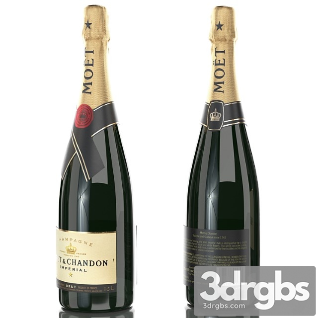 Moet Chandon Champagne Imperial Brut All Sizes 3dsmax Download - thumbnail 1