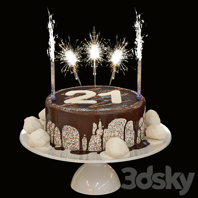 Mom’s cake 3ds Max - thumbnail 1