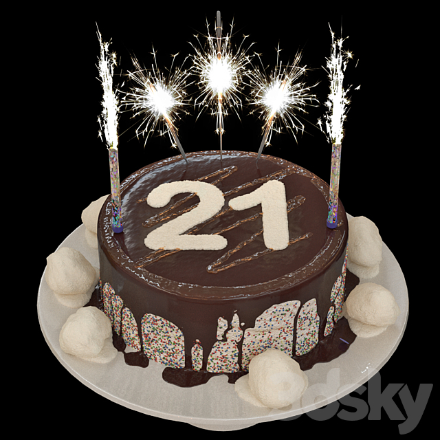 Mom’s cake 3ds Max - thumbnail 2