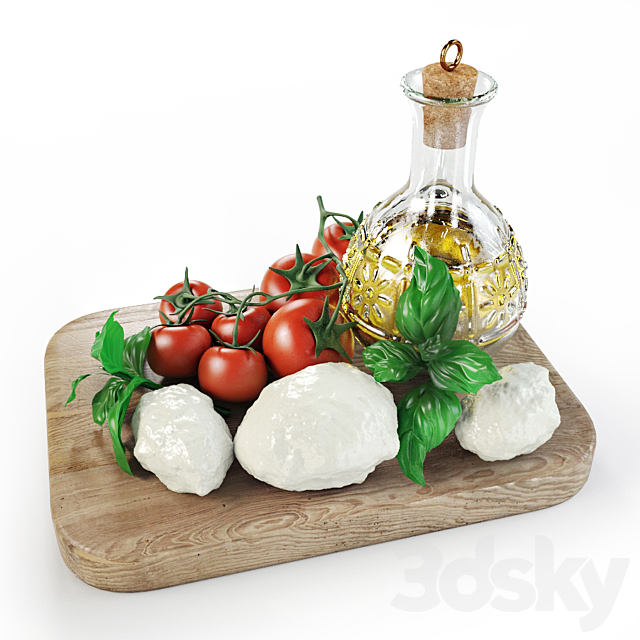 Mozarella set 3DS Max Model - thumbnail 2