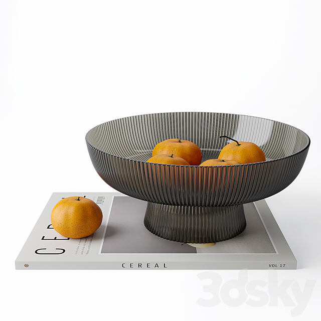 Navaris Glass Fruit Bowl 3ds Max - thumbnail 1