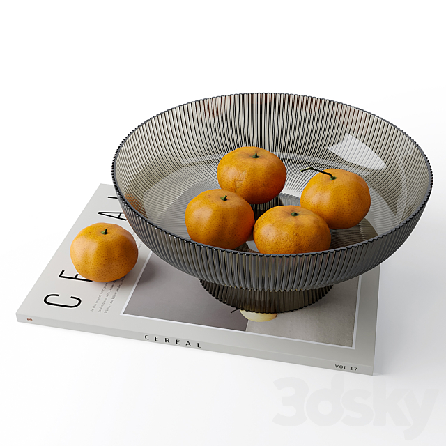 Navaris Glass Fruit Bowl 3ds Max - thumbnail 2