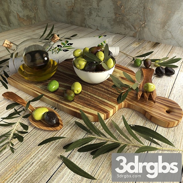 Olives set 3dsmax Download - thumbnail 1