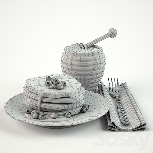 Pancakes 3DS Max Model - thumbnail 2