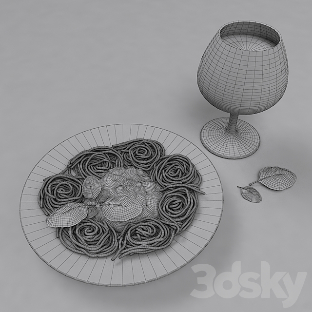 Pasta bolognese 3DS Max Model - thumbnail 2