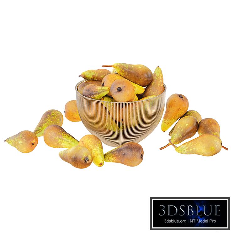 Pear Conference in Decorative Metal Vase 3DS Max - thumbnail 3