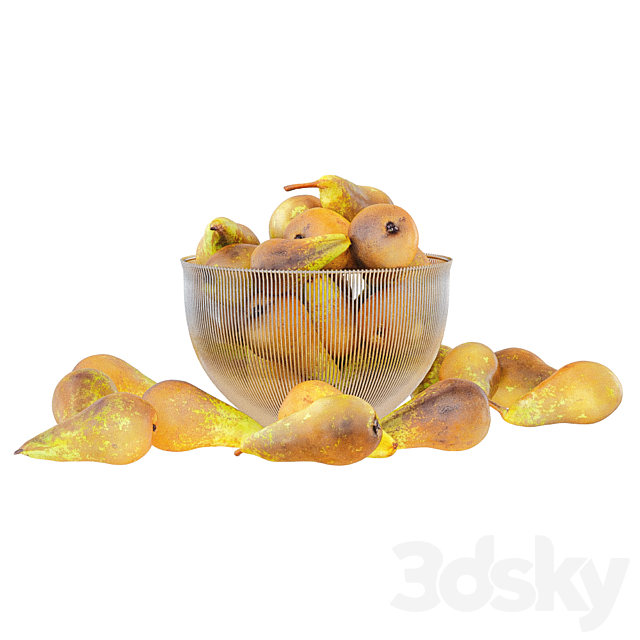 Pear Conference in Decorative Metal Vase 3DS Max Model - thumbnail 2