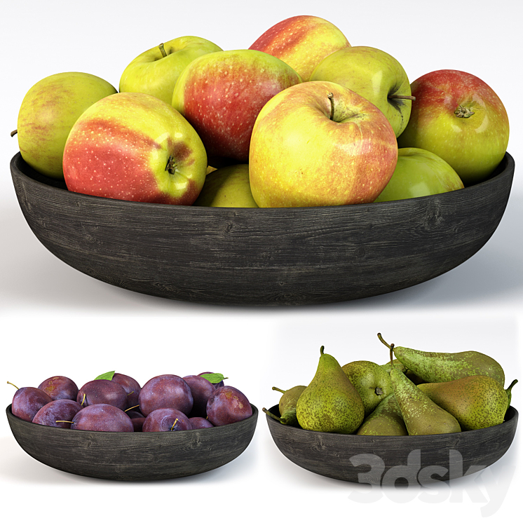 Pear Grush Apples 3DS Max - thumbnail 1