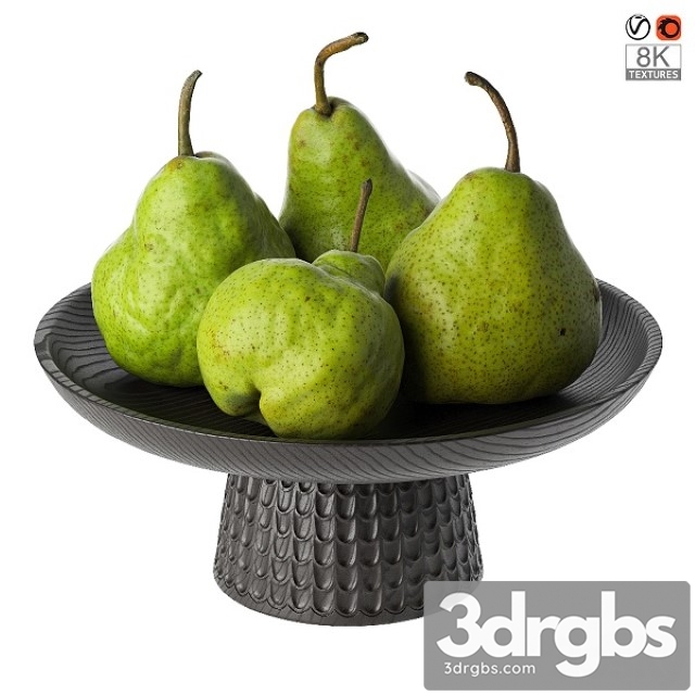 Pears in a Bowl 3dsmax Download - thumbnail 1