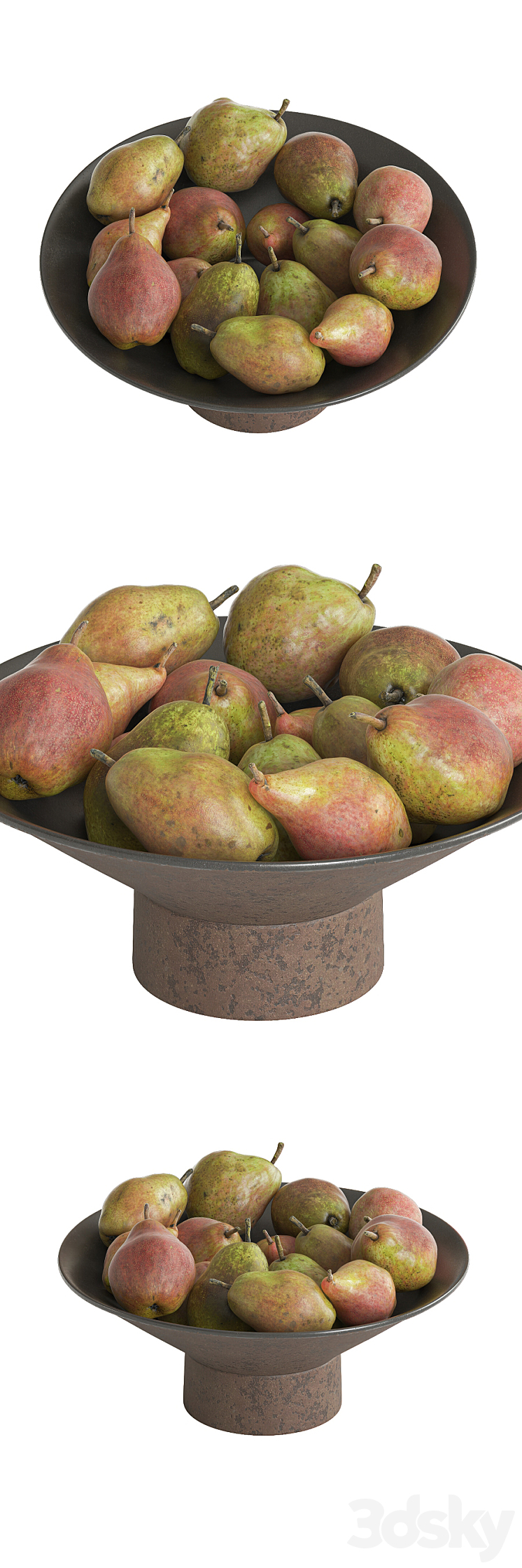 Pears in bowls 3DS Max - thumbnail 2