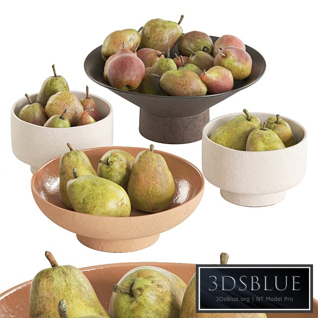 Pears in bowls 3DS Max - thumbnail 3