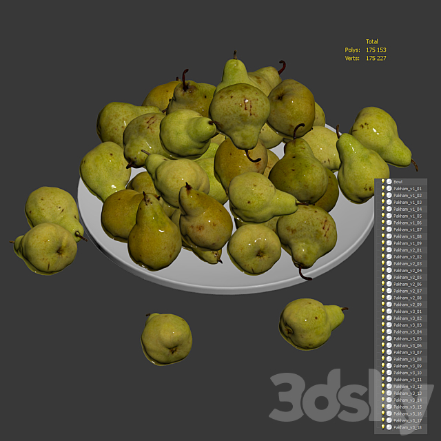 Pears Pakham 3DSMax File - thumbnail 5