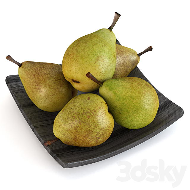 Pears (set-2) 3DS Max Model - thumbnail 2