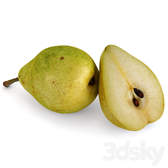 Pears (set-2) 3DS Max Model - thumbnail 3