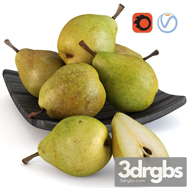 Pears (set-2) 3dsmax Download - thumbnail 1