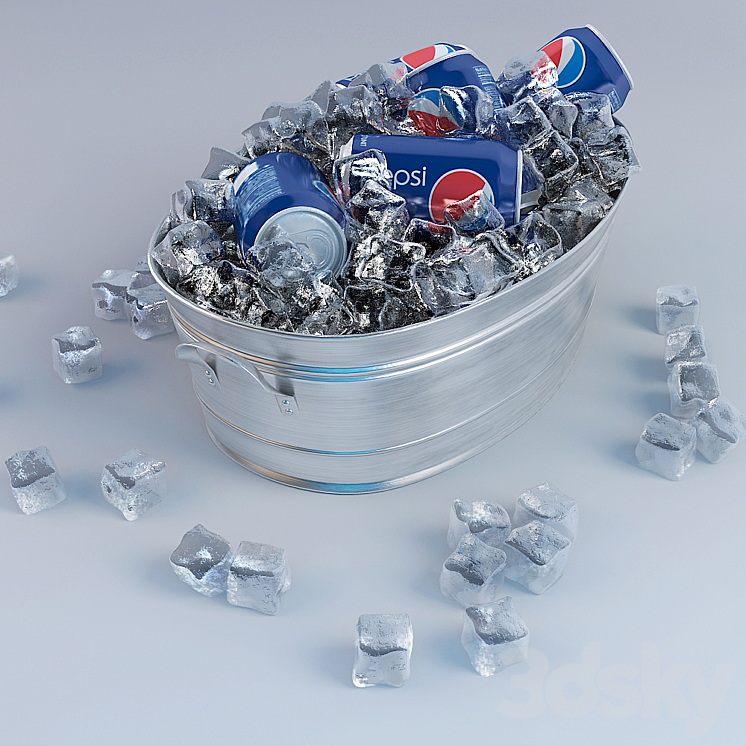 PEPSI ICE BUCKET 3DS Max - thumbnail 1