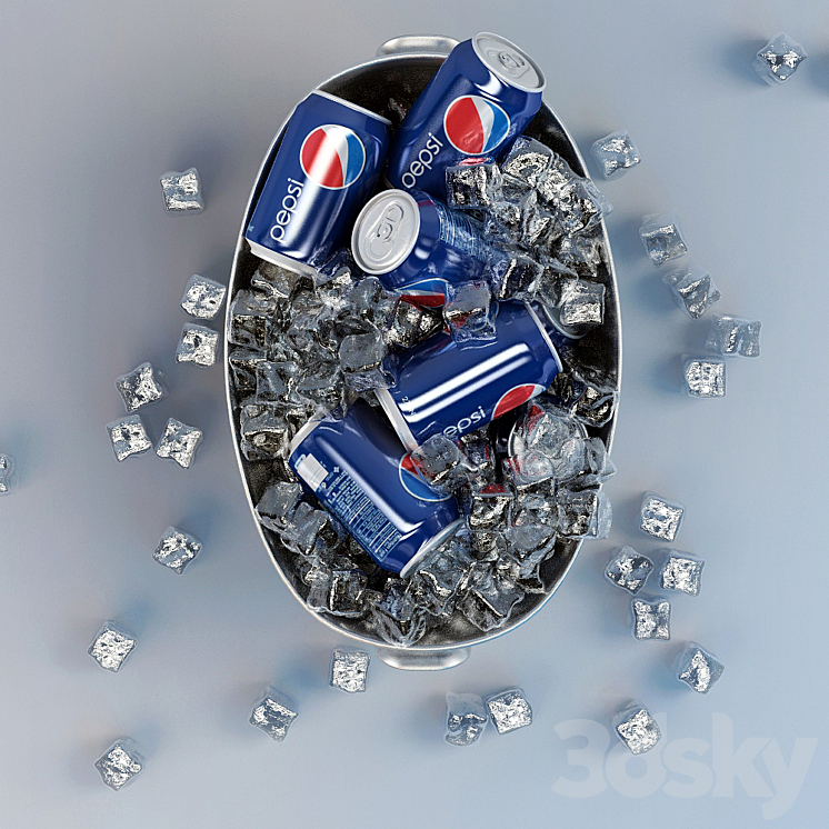 PEPSI ICE BUCKET 3DS Max - thumbnail 2